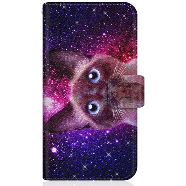 CaseMarket｜ケースマーケット NYAGO A101SH スリム手帳型ケース NYAGO ノート キュート 肉球をペロペロするにゃ～。宇宙柄 シャムちゃん A101SH-BNG2S2272-78