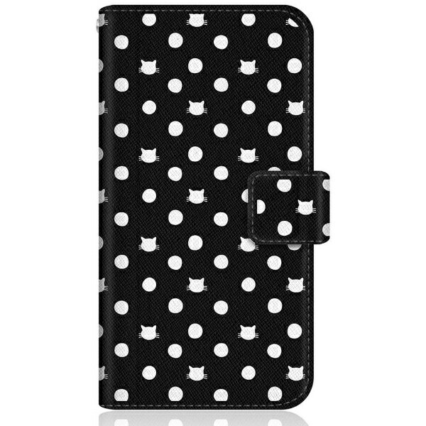 CaseMarket｜ケースマーケット NYAGO SO-51B スリム手帳型ケース NYAGO ノート キュート ドット パターン ブラック SO-51B-BNG2S2019-78