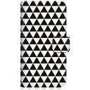 CaseMarket|ケースマーケット CaseMarket A102SO スリム手帳型ケース クリスタル柄 - モノクロ カラー スリム ダイアリー A102...