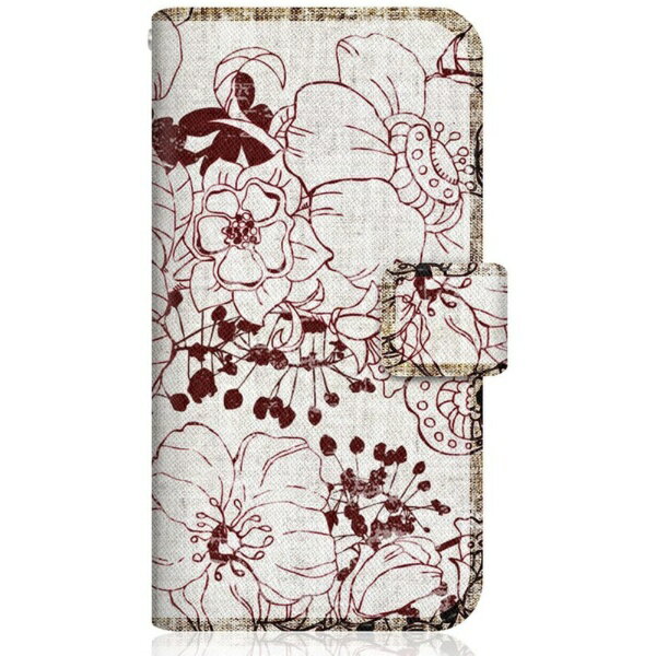 CaseMarket｜ケースマーケット CaseMarket SC-56B スリム手帳型ケース トロピカル タヒチ柄 リバティ ボタニカル レッド SC-56B-BCM2S2140-78