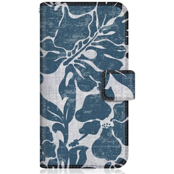 CaseMarket｜ケースマーケット CaseMarket A101FC スリム手帳型ケース トロピカル タヒチ柄 モンステラ & ハイビスカス ブルー A101FC-BCM2S2133-78
