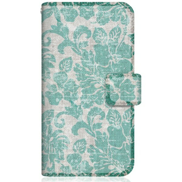CaseMarket｜ケースマーケット CaseMarket A101FC スリム手帳型ケース トロピカル タヒチ柄 モンステラ & ハイビスカス リバティ グリーン A101FC-BCM2S2139-78
