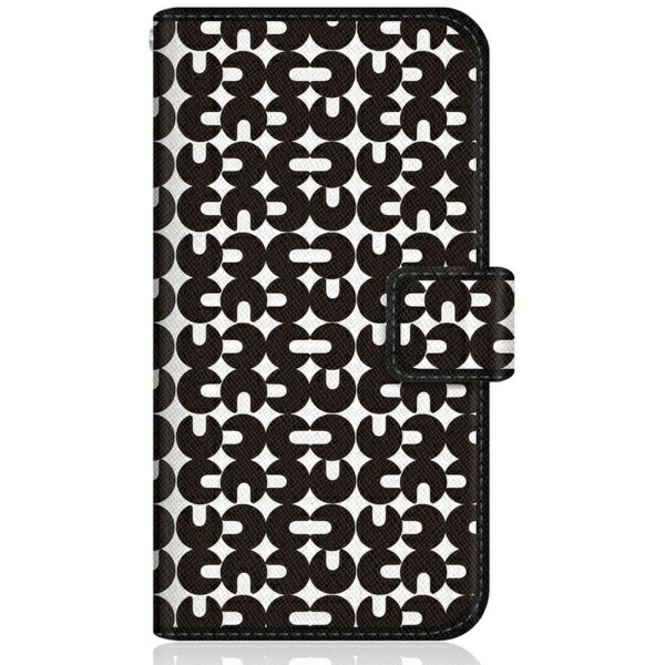 CaseMarket｜ケースマーケット CaseMarket FCG01 スリム手帳型ケース Geometric Pattern 幾何学模様 モノトーン The Circle FCG01-BCM2S2094-78