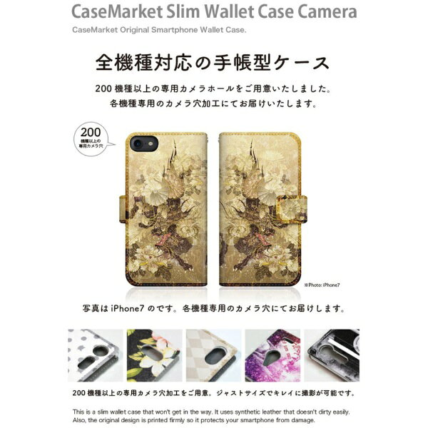 楽天ビック(ビックカメラ×楽天)のCaseMarket｜ケースマーケット CaseMarket TONEe21 スリム手帳型ケース 屏風 和柄 雲 獅子 菊花紋章 風雲 TONEe21-BCM2S2131-78｜アングル2