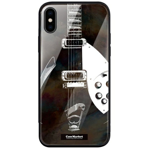 樂天商城 - CaseMarket｜ケースマーケット CaseMarket 背面強化ガラス 背面ケース apple iPhone 12 (iPhone12) バックイン ブラック ギター 0056 iPhone12-BCM2G0056-78