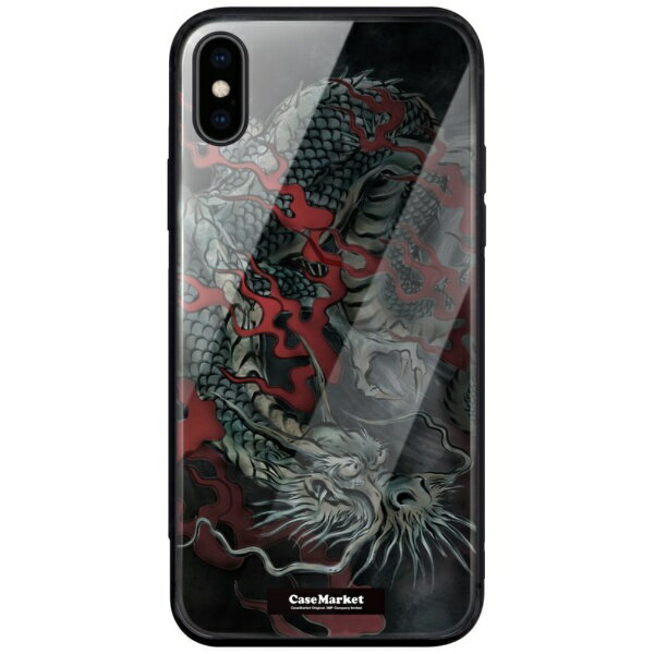 Rakuten - CaseMarket｜ケースマーケット CaseMarket 背面強化ガラス 背面ケース apple iPhone 12 (iPhone12) 龍の咆哮 黒龍 昇り竜 0062 紅龍 iPhone12-BCM2G0062-78