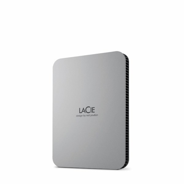 LaCie｜ラシー STLP2000400 外付けHDD USB-C接続 Mobile Drive 2022(Mac/Windows11対応) ムーン・シルバー [2TB /ポータブル型]