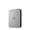 LaCie｜ラシー STLP5000400 外付けHDD USB-C接続 Mobile Drive 2022(Mac/Windows11対応) ムーン シルバー 5TB /ポータブル型