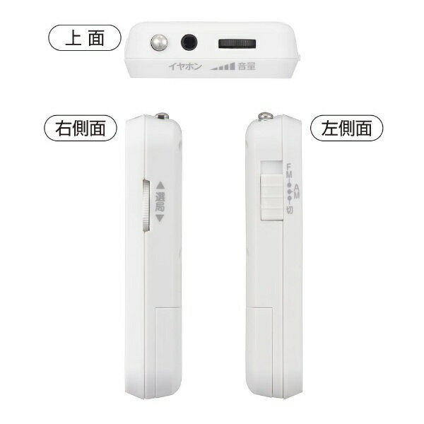 �������ŵ���OHM ELECTRIC AM/FM�ݥ��åȥ饸�� AudioComm �ۥ磻�� RAD-P133N-W [�磻��FM�б� /AM/FM]