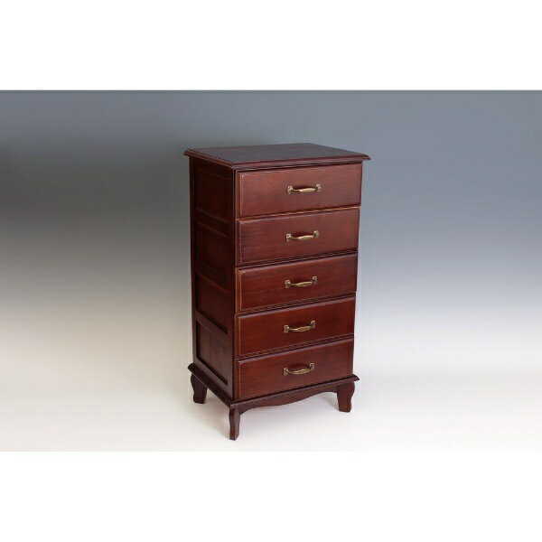 オスマック｜OSMAC アンティーク風チェスト 5段 ブラウン TNB-405BR