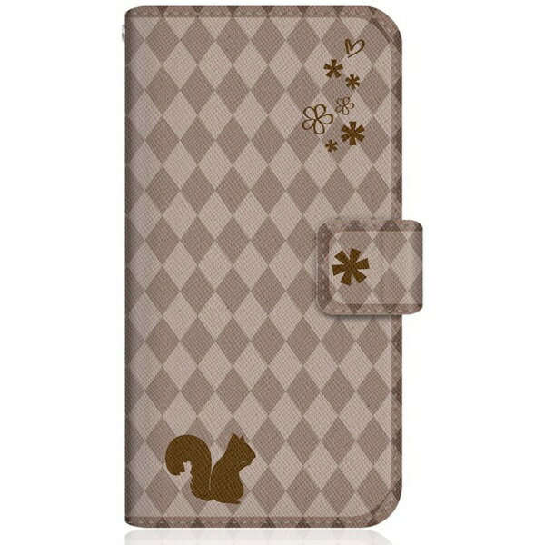 CaseMarket｜ケースマーケット CaseMarket SHG06 スリム手帳型ケース デイジー × リス チョコレートモカ パリ デザイン SHG06-BCM2S2087-78