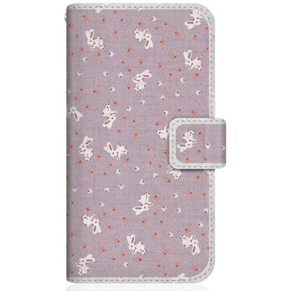 CaseMarket｜ケースマーケット CaseMarket SH-54B スリム手帳型ケース キュート ラビット リバティ パターン ダイアリー パープル SH-54B-BCM2S2098-78