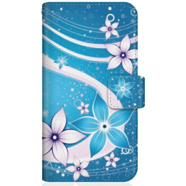 CaseMarket｜ケースマーケット CaseMarket SHG06 スリム手帳型ケース 夏華の乱舞 和柄 ボタニカル 蒼花と水流を望む夜 SHG06-BCM2S2479-78