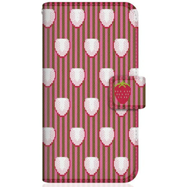 CaseMarket｜ケースマーケット CaseMarket SO-53B スリム手帳型ケース キュート ストロベリー ドット パターン スリム ダイアリー SO-53B-BCM2S2630-78