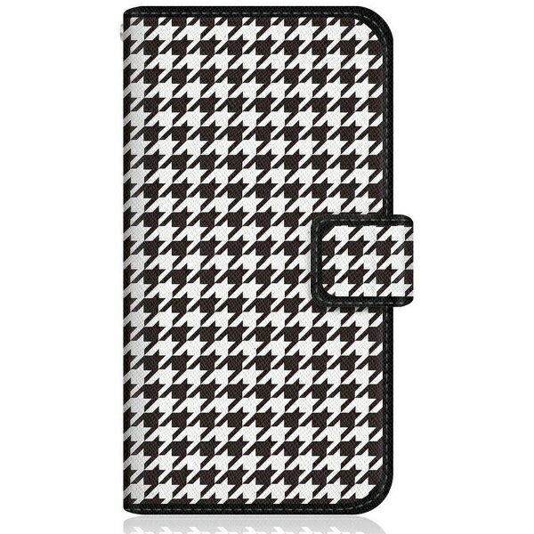 CaseMarket｜ケースマーケット CaseMarket SOG05 スリム手帳型ケース ブラック チドリ グラフィカル 千鳥柄 SOG05-BCM2S2126-78