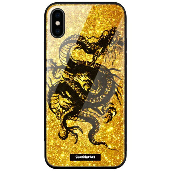 CaseMarket｜ケースマーケット CaseMarket 背面強化ガラス 背面ケース apple iPhone 12 Pro Max (iPhone12ProMax) 昇り龍 黒龍 - 金風 昇龍 手帳 2199 黒龍 iPhone12ProMax-BCM2G2199-78