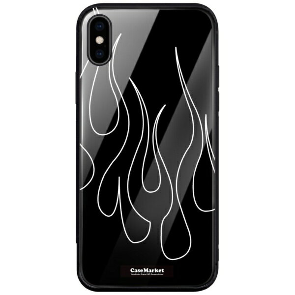 Mobile Phone Cases - CaseMarket｜ケースマーケット CaseMarket 背面強化ガラス 背面ケース apple iPhone 13 (iPhone13) ブラック ラインアート フレアパターン HOT ROD 2047 iPhone13-BCM2G2047-78