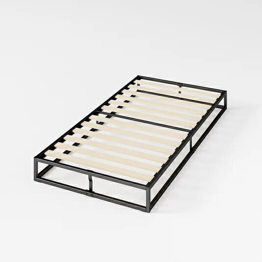 【エントリー2倍｜対象ユーザー限定(3/10迄)】 ZINUS｜ジヌス 【フレームのみ】パイプベッド ジヌス Joseph 15cm［スノコ床板］(シングルサイズ/ブラック) 【キャンセル・返品不可】 ZINUS　ジヌス ブラック ZJ-MBBF-6S [シングルサイズ] 【代金引換配送不可】