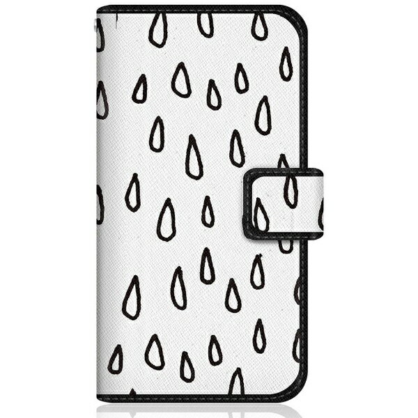 CaseMarket｜ケースマーケット CaseMarket SHG05 スリム手帳型ケース Det regnar Design 北欧デザイン ダイアリー 雨音の模様 SHG05-BCM2S2036-78