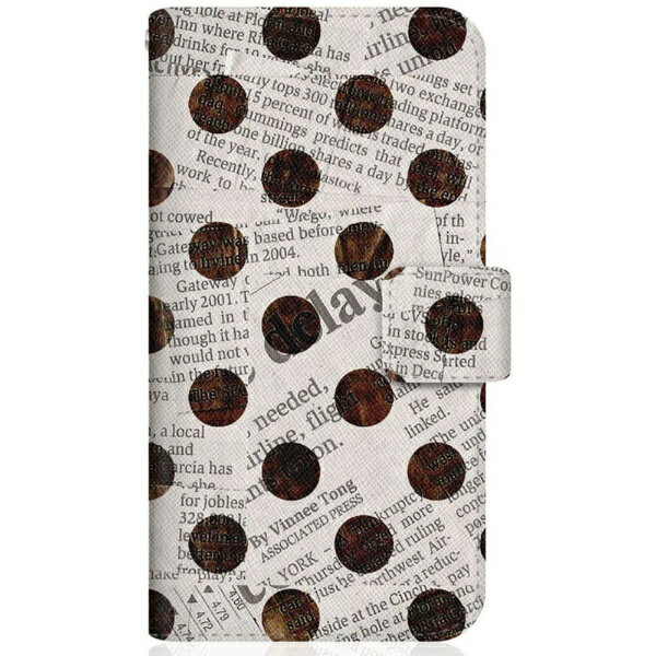 CaseMarket｜ケースマーケット CaseMarket SHG05 スリム手帳型ケース Newspaper Dot ビンテージ ホワイト クラシック SHG05-BCM2S2550-78