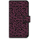 CaseMarket|ケースマーケット CaseMarket SH-M19 スリム手帳型ケース モダン 唐草模様 ブラック & ピンク TOKYO STYLE SH-M19-BCM2S2540-78