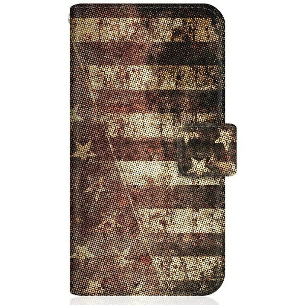 CaseMarket｜ケースマーケット CaseMarket SO-51C スリム手帳型ケース アメリカン モノトーン ブラック フラッグス ヴィンテージ プリント NY SO-51C-BCM2S2311-78