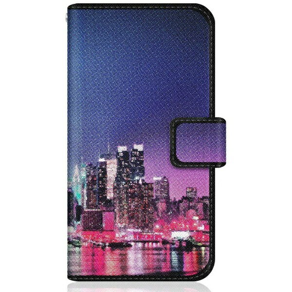 CaseMarket｜ケースマーケット CaseMarket XperiaAceIII スリム手帳型ケース フォト デザイン ナイト ニューヨーク パープル クラシック XperiaAceIII-BCM2S2039-78(2.0)