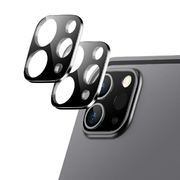 イーエスアール｜ESR 11インチ iPad Pro（第4/3/2世代）、12.9インチ iPad Pro（第6/5/4世代）用 強化ガラスカメラレンズプロテクター 2枚入 ブラック
