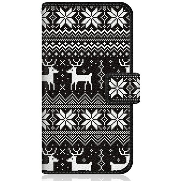 CaseMarket｜ケースマーケット CaseMarket AQUOSsense6s スリム手帳型ケース フェアアイル ディアー モノクロ AQUOSsense6s-BCM2S2025-78