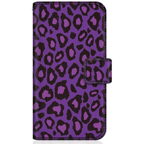 CaseMarket｜ケースマーケット CaseMarket AQUOSsense6s スリム手帳型ケース ヒョウ柄 パープル レパード スリム ダイアリー AQUOSsense6s-BCM2S2626-78