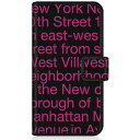 CaseMarket|ケースマーケット CaseMarket CPH2309 スリム手帳型ケース New York Typography - ピンク スリム ダイアリー CPH2309-BCM2S2633-78(2)