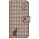 CaseMarket|ケースマーケット NYAGO SM-A528B スリム手帳型ケース NYAGO ノート フレンチ フラワー ダイアリー キャット シルエッ...