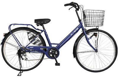 チャクル|CHACLE ノーパンク自転車 チャクル 軽快車V型 ネイビー FU-CC266V-HD-BAA-B2