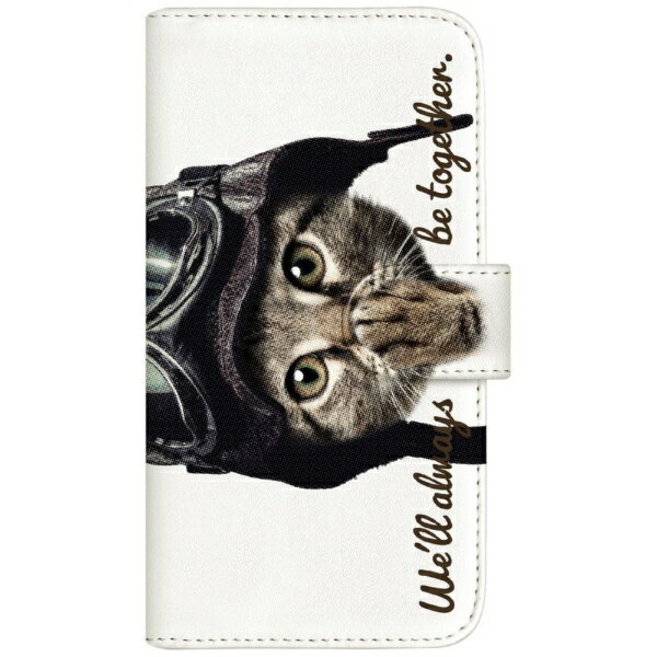 CaseMarket｜ケースマーケット NYAGO SOG07 厚手手帳型ケース パイロット ソラちゃん 肉球をペロペロするにゃー。 かわいい猫フェイス ホワイト SOG07-BNG2A7069-88