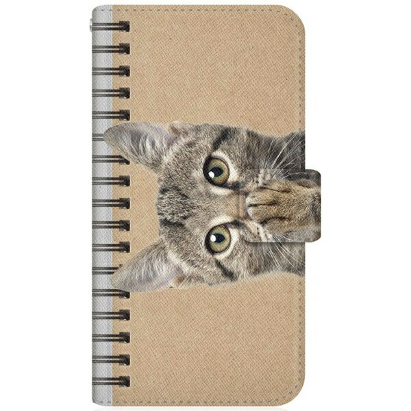 CaseMarket｜ケースマーケット NYAGO SCG13 スリム手帳型ケース NYAGO ノート キュート 肉球をペロペロするにゃ～。 - スケッチブック だにゃ～。 SCG13-BNG2S2676-78