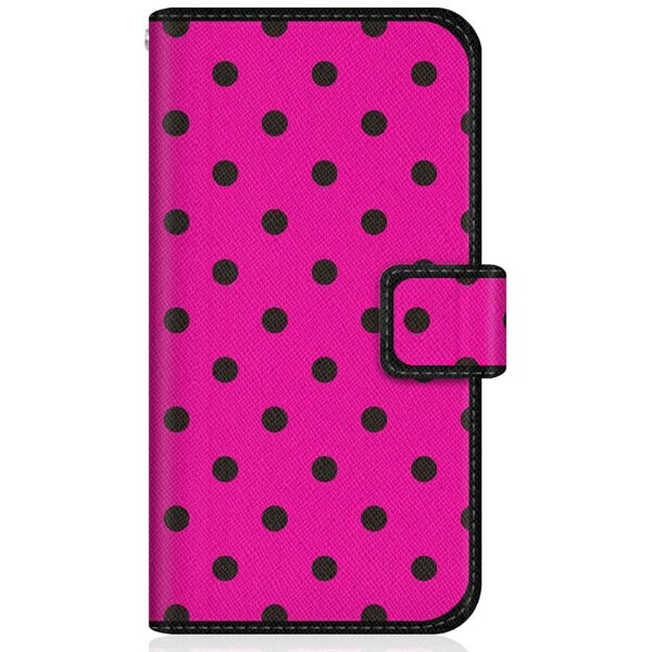 CaseMarket｜ケースマーケット CaseMarket GA02998 スリム手帳型ケース スウィート ピンク & ブラック ドット柄 スリム ダイアリー GA02998-BCM2S2188-78