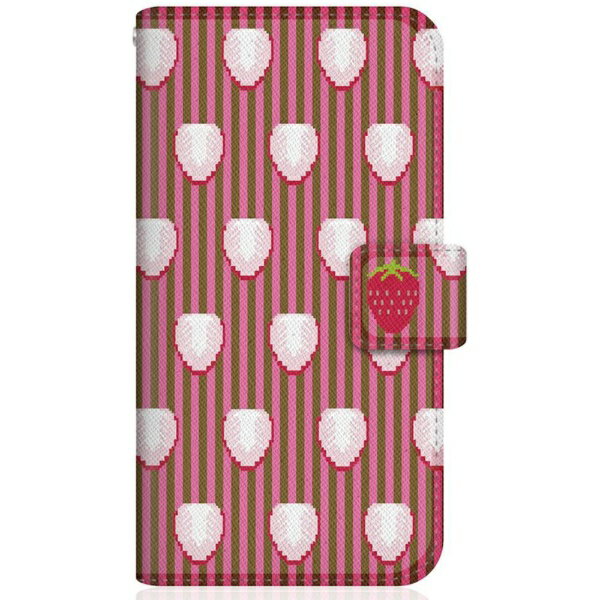 CaseMarket｜ケースマーケット CaseMarket GB17L スリム手帳型ケース キュート ストロベリー ドット パターン スリム ダイアリー GB17L-BCM2S2630-78