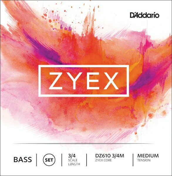 Zyex ベース弦はピッツィカートとボーイングのどちらにもガット弦のような力強さとリッチでクリアな音質を与えるZyexシンセティックコアを使用しています。最短のブレイク・イン・タイムの後のピッチの安定性は抜群です。A 4/4 E線はすべてにおいて長いベースを適用させることも可能です。スタンダードの3/4 A, D, G 線はその4/4弦にもご使用頂けます。