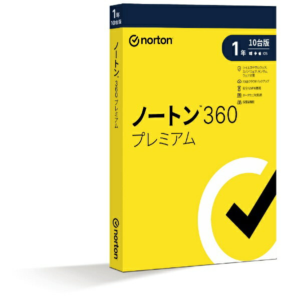 ノートンライフロック｜Norton Lifelock ノートン 360 プレミアム 1年10台版 Win Mac Android iOS用