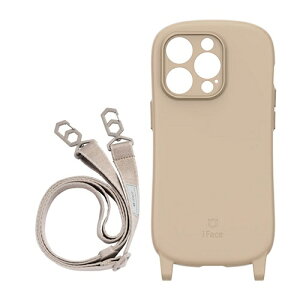 HAMEE｜ハミィ [iPhone 14 Pro専用]iFace Hang and シリコンハードケース/ショルダーストラップセット iFace ベージュ 41-949740