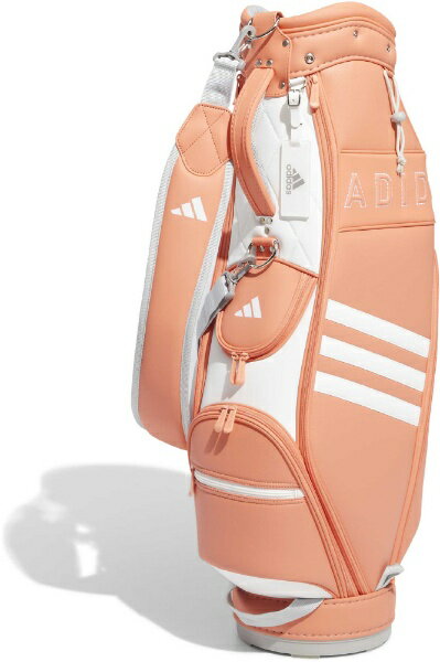 アディダス｜adidas キャディバッグ 軽量 スリーストライプ キャディバッグ(46インチ対応/コーラルフュージョン×ホワイト) NMH63のサムネイル