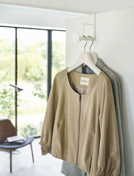 山崎実業｜Yamazaki スマート 滑り止め付きドアハンガーロング（ホワイト） ホワイト 5970