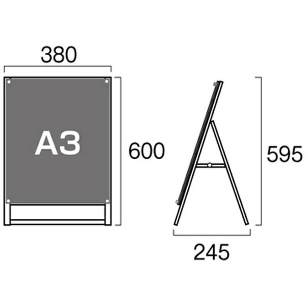 常磐精工｜Tokiwa-Seikou ポスター用スタンド看板 A3 片面 面ホワイト PSSK-A3TKW