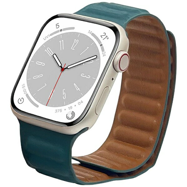 ラスタバナナ｜RastaBanana Apple Watch用バンド Series 8/7/6/5/4/3/SE第2世代/SE 41mm/40mm/38mm マグネットレザー グリーン RBAWM7440GR(2)