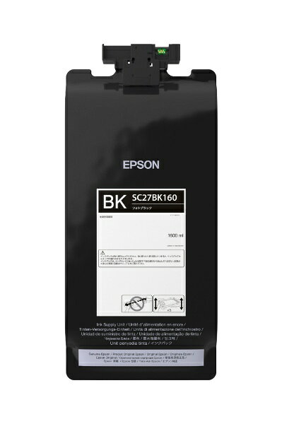 EPSON｜エプソン SC27BK160 純正プリンターインク 1600ml フォトブラック