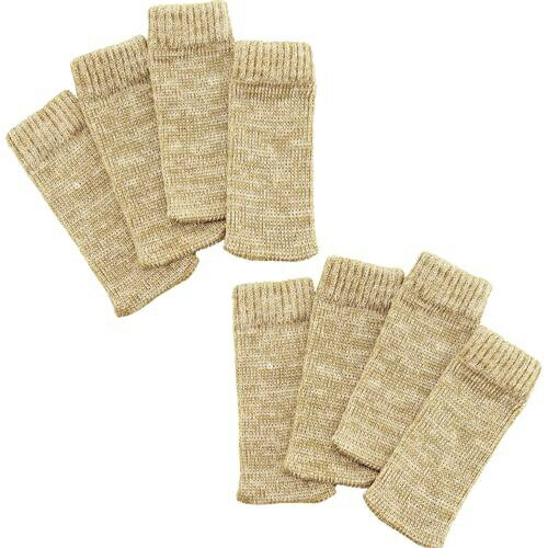 サッと各脚部にチェアソックスを履かせるだけ！■内側に滑り止め加工■丸型・角型兼用■ 2脚分（8枚入り）