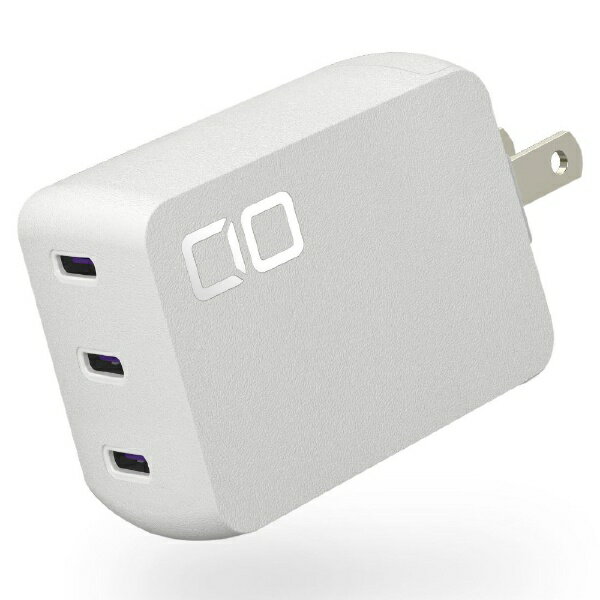 CIO｜シーアイオー NovaPort TRIO 67W GaN急速充電器 USB-C×3ポート ホワイト CIO-G67W3C-WH 3ポート /GaN(窒化ガリウム) 採用
