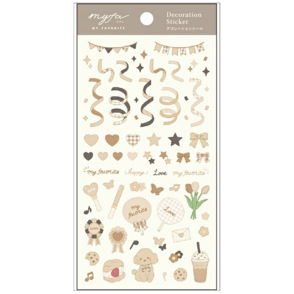 リヒトラブ｜LIHIT LAB. myfa デコレーションシール シフォンベージュ Y3000-16