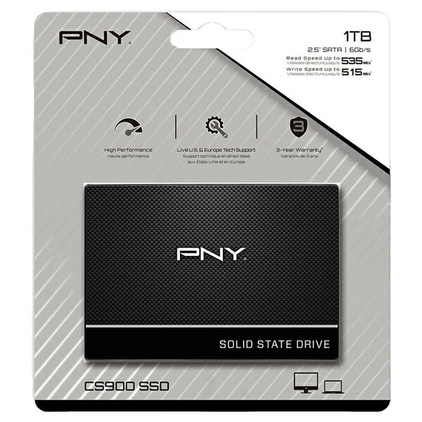PNY Technologies｜ピーエヌワイテクノロジー SSD7CS900-1TB-RB 内蔵SSD SATA接続 CS900 1TB /2.5インチ