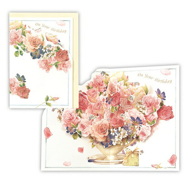 ニホンホールマーク｜Hallmark 誕生日カード　バースデー・バラ3 EAR-816-995 【代金引換配送不可】